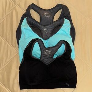 3-pack padded sports bras